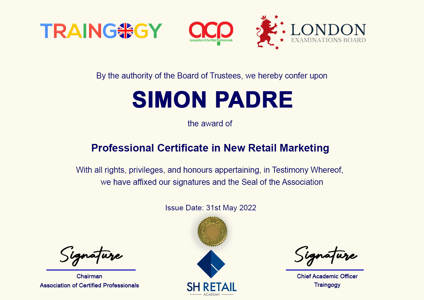 Professional Certificate in New Retail Marketing